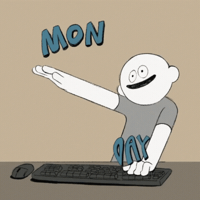 Cartoon Man With Day GIF