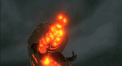 Cartoon Man With Fireball Coming Out Of Body GIF