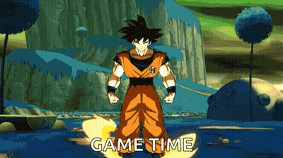 Cartoon Man With Game Time Behind Him GIF