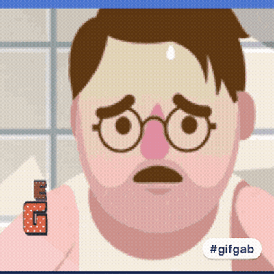 Cartoon Man With Glasses And Beard GIF