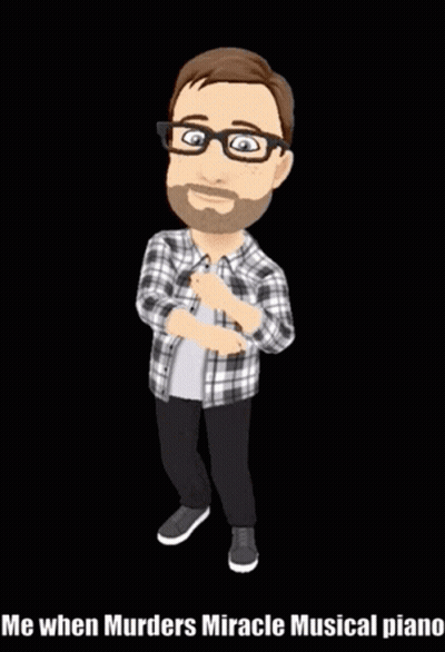 Cartoon Man With Glasses and Beard Dancing
