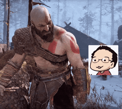 Cartoon Man With Glasses And Beard Next To Bald Man GIF