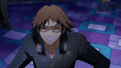 Cartoon Man With Glasses And Black Suit GIF