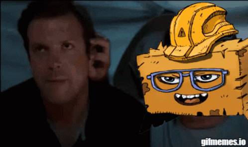 Cartoon Man With Glasses And Hard Hat Gifmemes.io GIF
