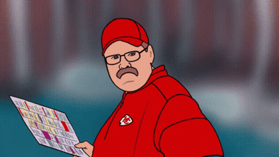 Cartoon Man With Glasses And Mustache In Red Hat GIF