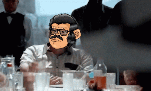 Cartoon Man With Glasses And Mustache GIF