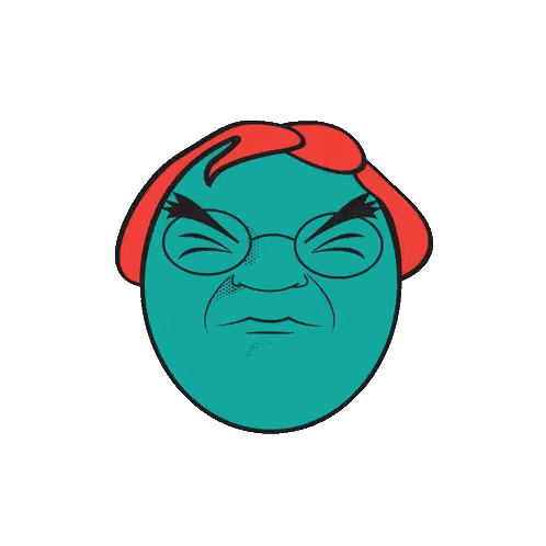 Cartoon Man With Glasses And Red Hair Sticker