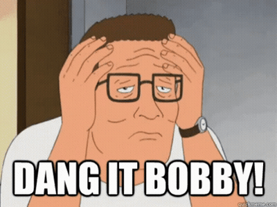Cartoon Man With Glasses Holding Head Dang It Bobby GIF