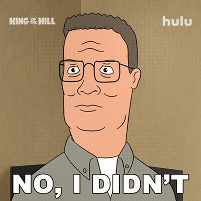 Cartoon Man With Glasses Saying No I Didn't GIF