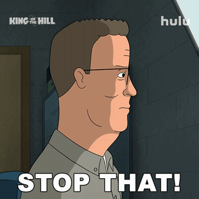 Cartoon Man With Glasses Says Stop That GIF