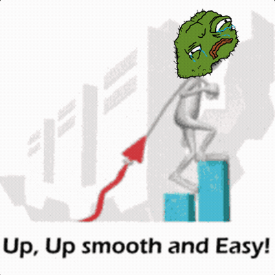 Cartoon Man With Green Head And Up Up Smooth And Easy GIF