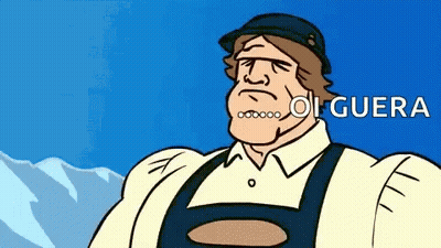 Cartoon Man With Guerra Background GIF