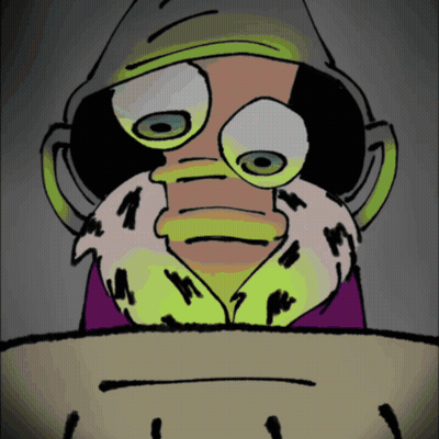 Cartoon Man With Headphones And Hat GIF