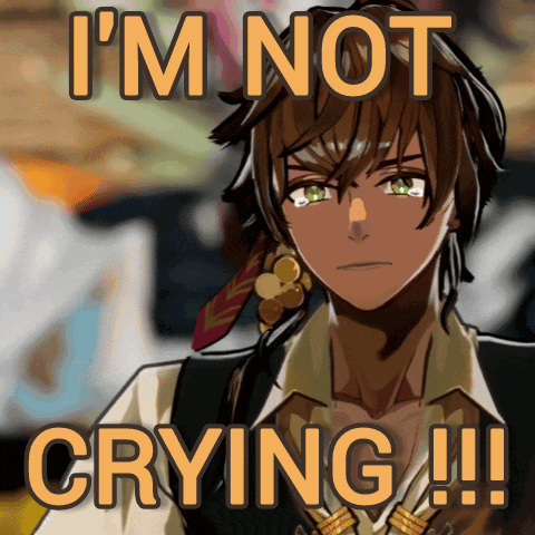 Cartoon Man With I'm Not Crying GIF