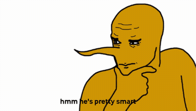 Cartoon Man With Long Nose Saying Hmm GIF