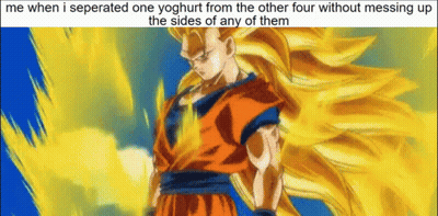Cartoon Man With Lots Of Hair Saying Me When I Separated One Yoghurt GIF