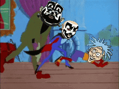 Cartoon Man With Mask Saying A.C GIF