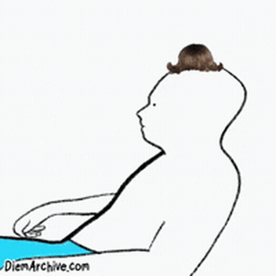 Cartoon Man With Mohawk Sitting on Chair