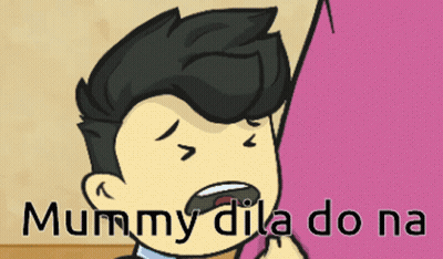 Cartoon Man With Mummy Dila Do Na GIF