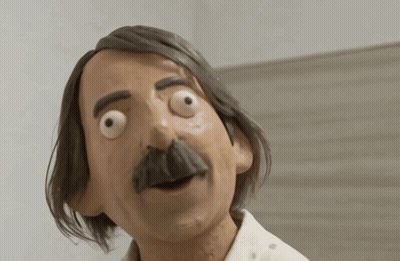 Cartoon Man With Mustache And Big Eyes GIF