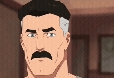 Cartoon Man With Mustache And Gray Hair GIF