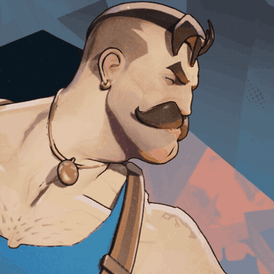 Cartoon Man With Mustache And Necklace GIF