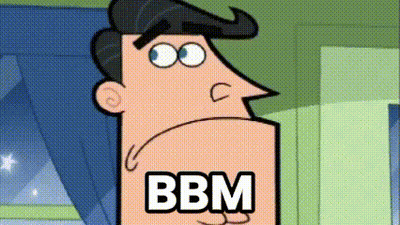 Cartoon Man With Mustache Saying BBM GIF