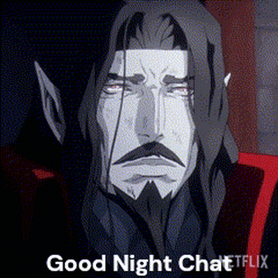 Cartoon Man With Mustache Saying Good Night Chat GIF