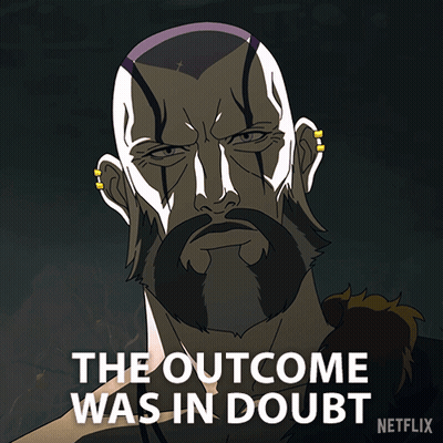 Cartoon Man With Outcome Was In Doubt GIF