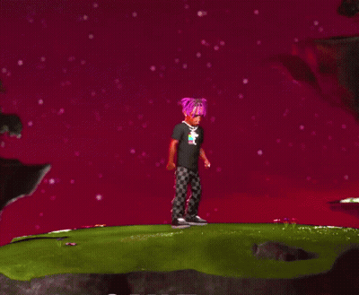 Cartoon Man With Purple Hair GIF
