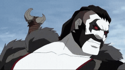 Cartoon Man With Red Eyes And Horns GIF