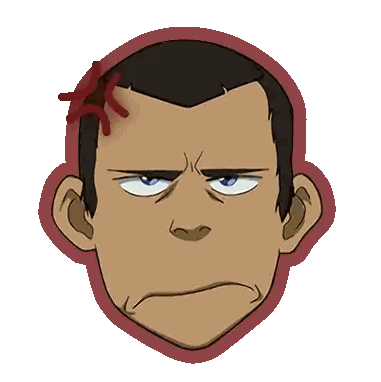 Cartoon Man With Red Star Sticker
