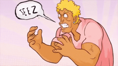 Cartoon Man With Speech Bubble Saying Fez GIF