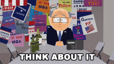 Cartoon Man With Speech Bubble Saying Fez GIF