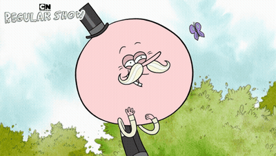 Cartoon Man With Top Hat And Mustache Says Regular Show GIF