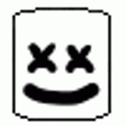 Cartoon Marshmello Rainbow Glide GIF