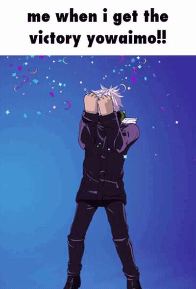 Cartoon Me When I Get Victory Yowaimo GIF