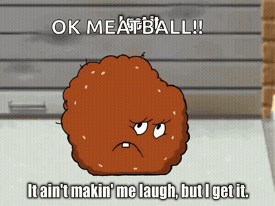Cartoon Meatball Saying Ok Meatball GIF