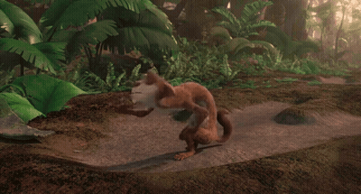 Cartoon Meerkat Standing In Dirt Field GIF