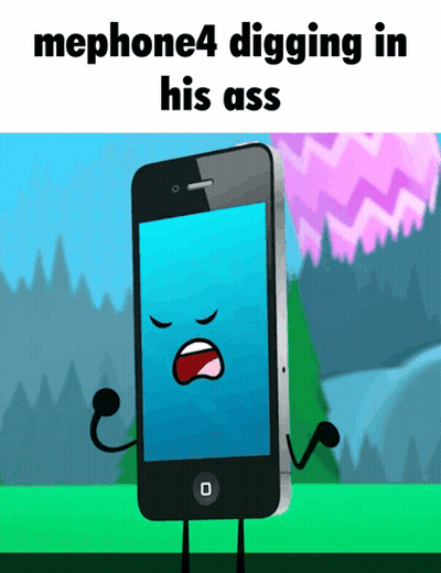 Cartoon MePhone4 Digging In His Ass GIF