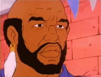 Cartoon Mister T Single Tear Eye GIF