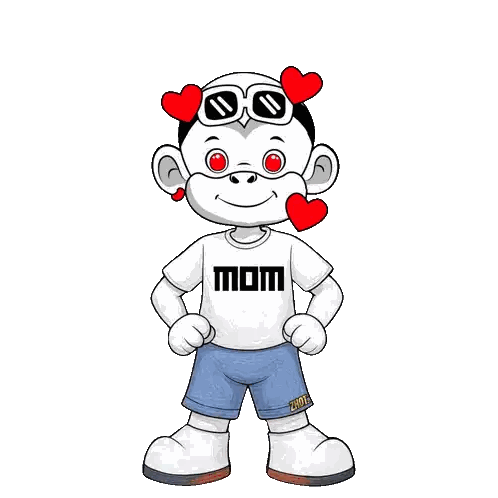 Cartoon Mom Shirt Sticker