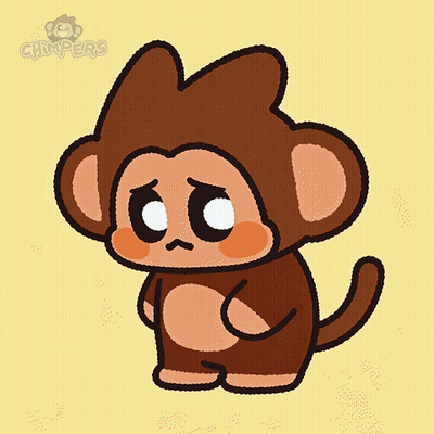 Cartoon Monkey Crying Tears GIF
