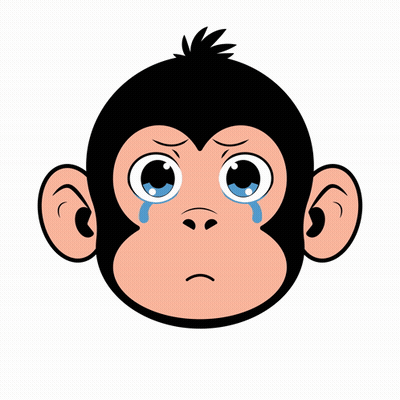 Cartoon Monkey Crying GIF