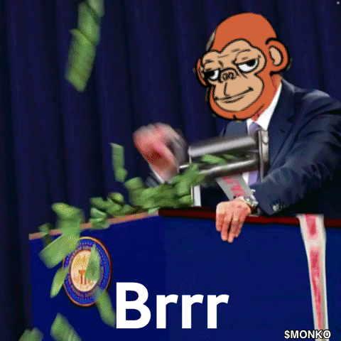 Cartoon Monkey Giving Speech With Brrr GIF