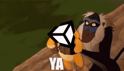 Cartoon Monkey Holding Cube Saying Ya GIF