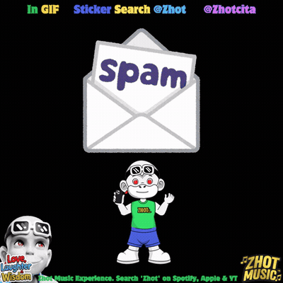 Cartoon Monkey Holding Envelope With Spam GIF