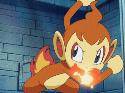 Cartoon Monkey Holding Fireball In Mouth GIF