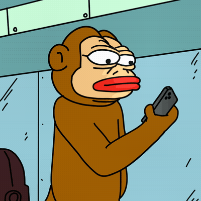 Cartoon Monkey Holding Nintendo Switch Controller GIF