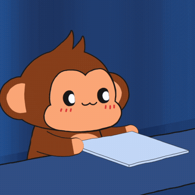 Cartoon Monkey Holding Sign Saying 12 Points GIF